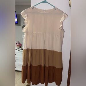 Color Block Sleeveless Dress